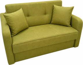 Canapea SAMY NEXT extensibila, 2 locuri, cu lada de depozitare, catifea plusata gri, cadru metalic, 152x100x92 cm Galben Mustar, stofa