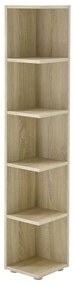 Etajera de colt 24x25x142 cm PAL Stejar