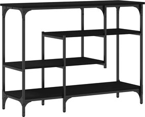 vidaXL Masă de Consolă cu raft Stejar negru 100 x 35 x 75 cm