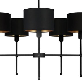 Lustră pe tijă MADELA 5xE14/40W/230V neagră