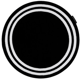 Covor HAMPTON cadru cerc negru
