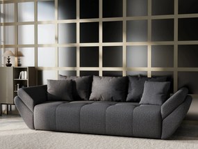 Canapea extensibilă dumonde cu ladă de depozitare si sezut confortabil din spuma high-density, Berlin Enjoy Graphite 250x100 cm