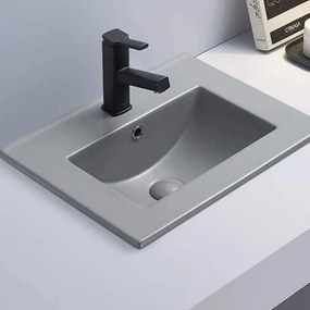 Lavoar pe mobilier Inter Ceramic gri mat 61 cm