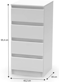 Comodă HANY NEW 009, alb