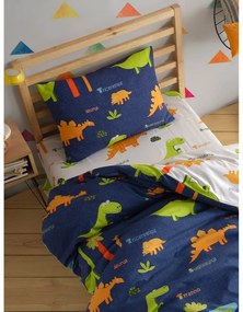 Lenjerie de pat pentru copii albastră pentru pat de o persoană 140x200 cm Dinolar – Mijolnir