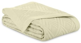 Cuvertură bej matlasată din microfibră 170x210 cm Ophelia – Restilo