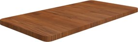 vidaXL Blat de baie, maro închis, 80x40x2,5 cm, lemn masiv tratat