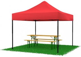 Cort pavilion pliabil 3x3 roșu SQ LITE