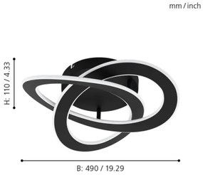 Eglo 99395 - Plafonieră LED ROLIMARE LED/35W/230V