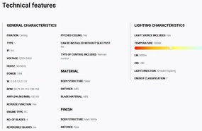 Lustra cu Ventilator si telecomanda pentru exterior TYPHOON M LED alb