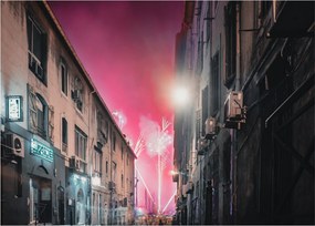 Tablou - Artificii din Marseille (70x50 cm)