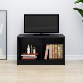Comoda TV, negru, 70x33x42 cm, lemn masiv de pin