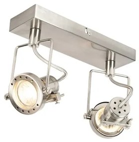 Spotlight industrial din oțel cu 2 lumini reglabile - Suplux