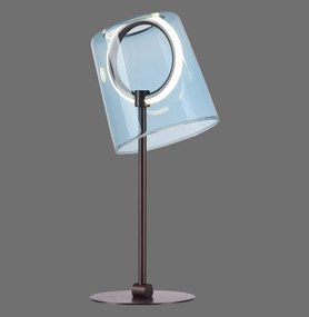 Veioza moderna LED 2700K, sticla, albastru, Zula