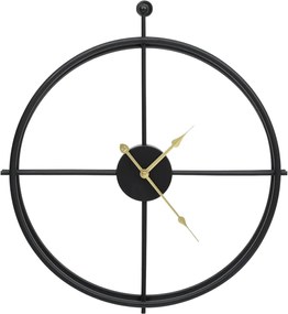 vidaXL Ceas de perete, negru, 52 cm, fier