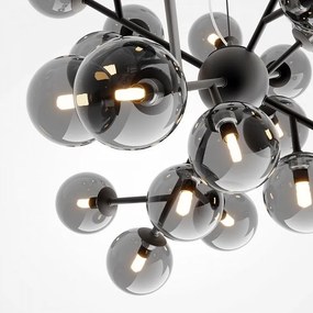 Lustra moderna design deosebit cu 24 de surse de lumina Dallas negru