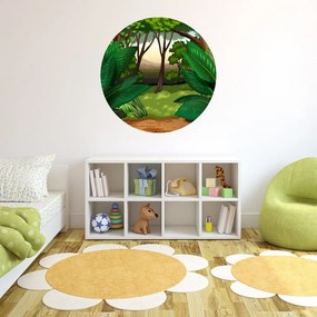 PIPPER. Autocolant circular de perete „Jungla” mărimea: 60cm