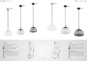 Pendul design modern TRINI negru 20cm