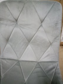 OFERTA Scaun de masă din catifea gri LIBRA cu picioare negre II. calitate.