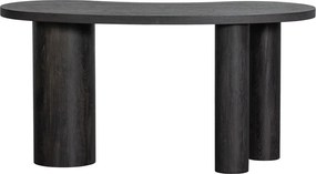 Masă consolă maro închis cu aspect de lemn de pin 70x150 cm Maan – WOOOD