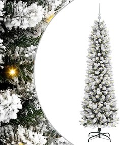 vidaXL Brad de Crăciun artificial Alb 180 cm PVC și metal și plastic