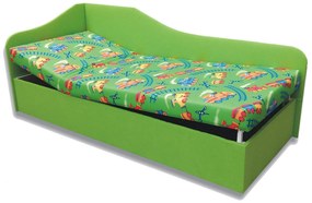 Pat de o persoană (canapea) 90 cm Abigail (Trenuleț 4 + verde x101) (S). 793066