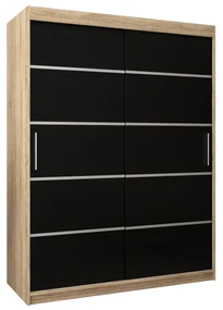 Dulap de haine 150 cm Verika 1 150 (stejar sonoma + negru). 1063710