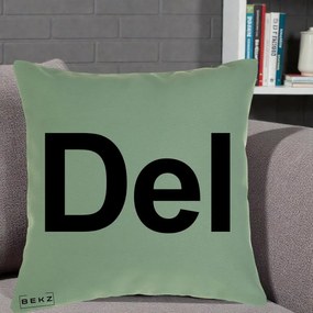Perna Personalizata Tasta Del Tipografie Bold, 40x40 cm, Verde, Husa Detasabila, Perna Inclusa, BEKZ®