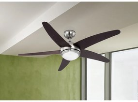 Candelabru Fabiola 0306, cu ventilator, 1xR7s, maro+nichel, IP20, Globo
