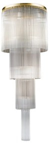 Lustra design LUX diametru 60cm din alama decorata cu sticla Filago