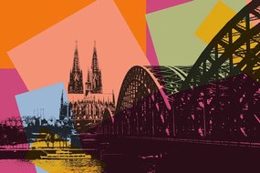 Tapet ilustrație digitală a orașului Kolin