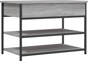 vidaXL Bancă de pantofi, gri sonoma, 70x42,5x50 cm, lemn prelucrat