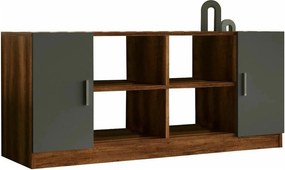 Comoda 956LCS1504, nuc/gri, PAL melaminat, 140x46x62 cm