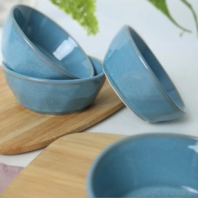 Set de 6 boluri din ceramică Facetta 12 cm,turcoaz