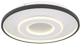 Plafoniera LED dimabil cu telecomanda design modern Brienna alb, negru