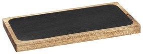 Platou de servire negru-natural din lemn 30x15 cm – Wenko