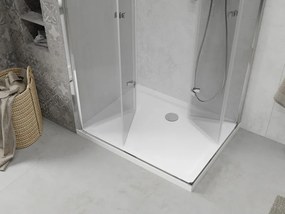 Mexen Lima Duo cabină de duș pliabilă 80 x 70 cm, transparentă, crom + cadă de duș plată - 856-080-070-01-02-4010
