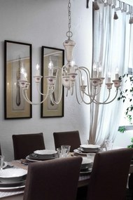 Candelabru clasic cu 12 brate realizat manual din ceramica SANREMO