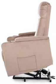 Scaun reclinabil Berville Velvet, bej