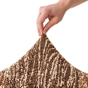 Huse bielastice UNIVERSO NOU dungi maro fotoliu cu manere de lemn (l. 40 - 70 cm)