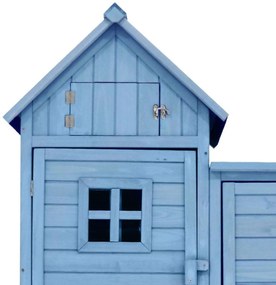 Dulap de grădină cu 2 rafturi, magazie de unelte cu spațiu mare de depozitare, 118 × 54 × 173 cm, Albastru