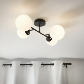 Brilagi - Lustră aplicată MALONY 4xE14/20W/230V neagră