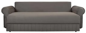 Canapea Extensibila Chic, 3 Locuri, Lada Depozitare, Gri, 242 Cm