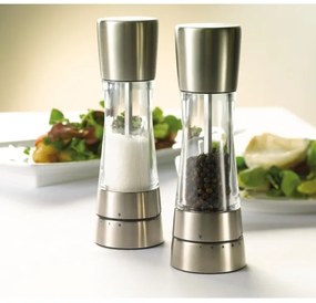 Cole&Mason DERWENT set 2 râșnițe sare și piper, 19 cm, crom lucios