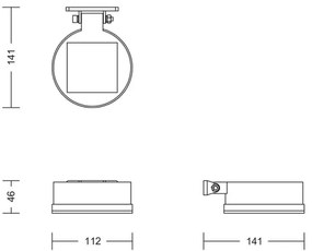 Philips VYNCE LED 1,5W 3,7V 1500mAh IP44 lampă solară de perete