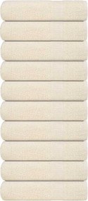 vidaXL Prosoape de mâini, FROGN, 10 buc., crem, 50x100 cm, 360 g/m²
