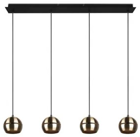 Lustră pe cablu FLETCHER 4xE14/40W/230V alamă Trio