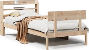 vidaXL Cadru de pat fără saltea, 90x200 cm, lemn masiv pin