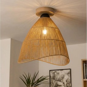 Brilagi - Lustră LED aplicată CERIA BOHO 1xE27/40W/230V, Ø 50 cm, maro/stejar
