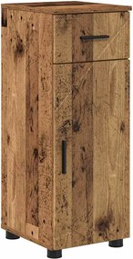 vidaXL Dulap de Baie Lemn Vechi 30 x 35 x 80 cm Lemn compozit & Metal